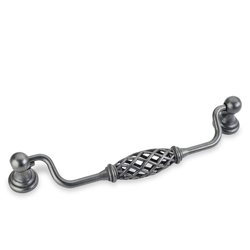 Tuscany 6-5/16 Inch Center to Center Dark Antique Copper Machined Cabinet Pull