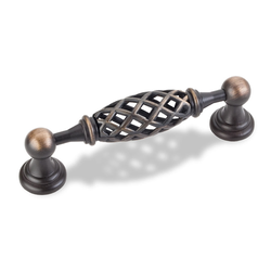 Tuscany 3-3/4 Inch Center to Center Antique Brushed Satin Brass Cabinet Pull