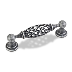 Tuscany 3-3/4 Inch Center to Center Swedish Iron Machined Cabinet Pull