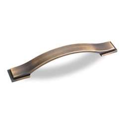 Miranda 5-1/16 Inch Center to Center Antique Brushed Satin Brass Cabinet Pull