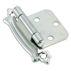 Variable Overlay Hinge 2 Inch Width, Sterling Nickel, Pair