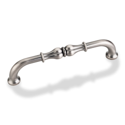 Bella 5-1/16 Inch Center to Center Bright Nickel Brushed with Dull Lacquer Cabinet Pull
