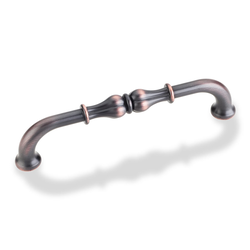 Bella 5-1/16 Inch Center to Center Dark Brushed Antique Copper Cabinet Pull