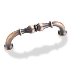 Bella 3-3/4 Inch Center to Center Antique Brushed Satin Brass Cabinet Pull
