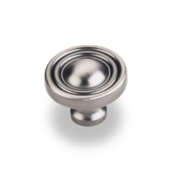 Bella 1-3/8 Inch Diameter Bright Nickel Brushed with Dull Lacquer Cabinet Knob