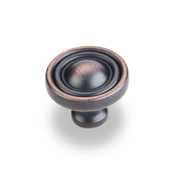 Bella 1-3/8 Inch Diameter Dark Brushed Antique Copper Cabinet Knob