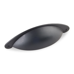 Lyon 3 Inch Center to Center Black Cabinet Cup Pull