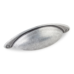 Lyon 3 Inch Center to Center Swedish Iron Machined Cabinet Cup Pull