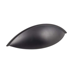 Bordeaux Cabinet Cup Pull 96MM Center to Center, Matte Black
