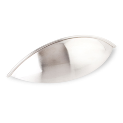 Bordeaux 3-3/4 Inch Center to Center Satin Nickel Cabinet Cup Pull
