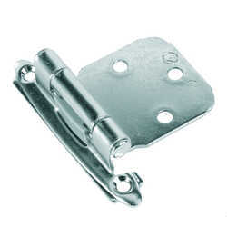Variable Overlay Hinge 2-1/16 Inch Width, Polished Chrome, Pair