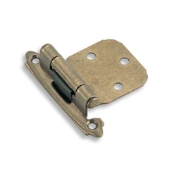 Variable Overlay Hinge 2-1/16 Inch Width, Antique Brass, Pair