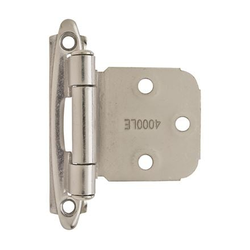 Variable Overlay Hinge 2-1/16 Inch Width, Satin Nickel, Pair
