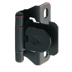 1/4 Inch Overlay Hinge 1-1/2 Inch Width, Oil-Rubbed Bronze, Pair