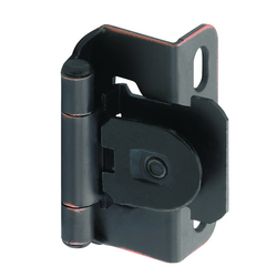 1/2 Inch Single Demountable Overlay Hinge 1-1/2 Inch Width, Oil-Rubbed Bronze, Pair