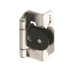 1/2 Inch Overlay Single Demountable Hinge, Pair, Nickel