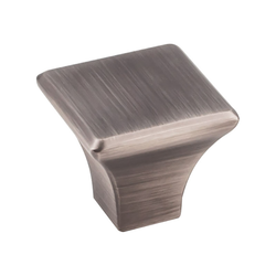 Marlo Knob 1-1/8 inch Long Brushed Pewter