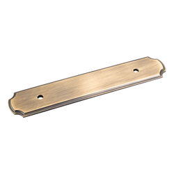 Knob Backplate 2-13/16 inch L, Antique Brushed Satin Brass