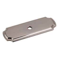 Cabinet Knob Backplate 2-13/16 inch L, Satin Black Nickel