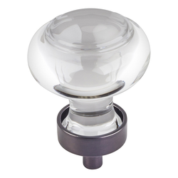 1-7/16 Inch Diameter Harlow Button Cabinet Knob, Brushed Oil Rubbed Bronze
