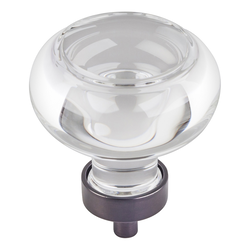 1-3/4 Inch Diameter Harlow Button Cabinet Knob, Brushed Oil Rubbed Bronze