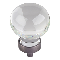 1-3/8 Inch Diameter Harlow Sphere Cabinet Knob, Brushed Pewter