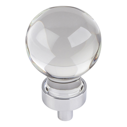 1-1/16 Inch Diameter Harlow Sphere Cabinet Knob, Polished Chrome