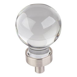 1-1/16 Inch Diameter Harlow Sphere Cabinet Knob, Satin Nickel