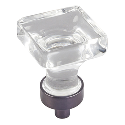 1 Inch Diameter Harlow Square Cabinet Knob, Brushed Oil Rubbed Bronze