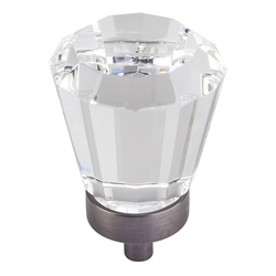 1-1/4 Inch Diameter Harlow Tapered Cabinet Knob, Brushed Pewter