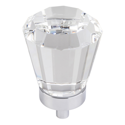 1-1/4 Inch Diameter Harlow Tapered Cabinet Knob, Polished Chrome