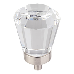 1-1/4 Inch Diameter Harlow Tapered Cabinet Knob, Satin Nickel