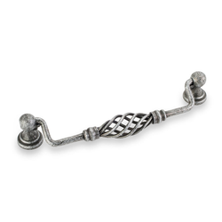 Zurich 6-5/16 Inch Center to Center Swedish Iron Machined Cabinet Pull