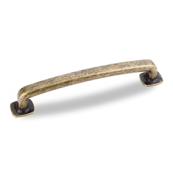 Belcastel 1 5-1/16 Inch Center to Center Antique Brass Machined Dull Cabinet Pull