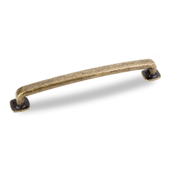 Belcastel 1 6-5/16 Inch Center to Center Antique Brass Machined Dull Cabinet Pull