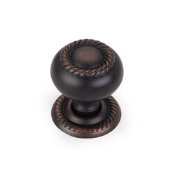 Rhodes 1-1/4 Inch Diameter Dark Brushed Antique Copper Cabinet Knob
