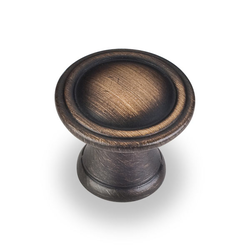 Cordova 1-1/16 Inch Diameter Antique Brushed Satin Brass Cabinet Knob