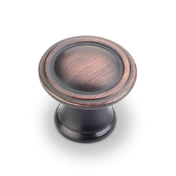 Cordova 1-1/16 Inch Diameter Dark Brushed Antique Copper Cabinet Knob