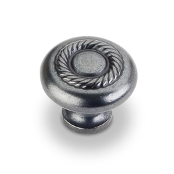 Lenoir 1-1/4 Inch Diameter Dark Antique Copper Machined Cabinet Knob