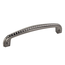 Rhodes Cabinet Pull 128MM Center to Center, Brushed Black Nickel