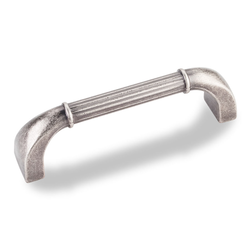 Cordova 3-3/4 Inch Center to Center Bright Nickel Brushed with Dull Lacquer Cabinet Pull