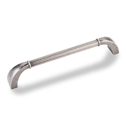 Cordova 6-5/16 Inch Center to Center Bright Nickel Brushed with Dull Lacquer Cabinet Pull