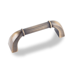 Cordova 3 Inch Center to Center Antique Brushed Satin Brass Cabinet Pull