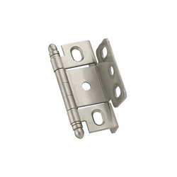 15% OFF Full Inset Ball Tip Hinge Satin Nickel, Sold Each