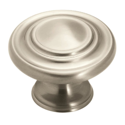 Inspirations 1-5/16 Inch Diameter Transitional Satin Nickel Knob 10 Pack