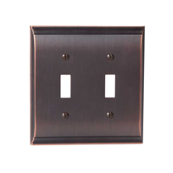 Candler Two Toggle Wall Plate Oil Rubbed Bronze