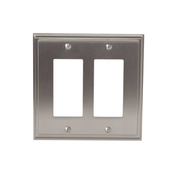 Mulholland Two Rocker Wall Plate Satin Nickel