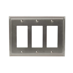 Mulholland Three Rocker Wall Plate Satin Nickel