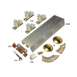  Johnson Hardware 138F Series 48" Length 2-Door Bypass Track and Hardware Set, 3-1/2" Width x 2-3/16" Height Track