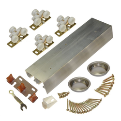  Johnson Hardware 138F Series 60" Length 2-Door Bypass Track and Hardware Set, 3-1/2" Width x 2-3/16" Height Track